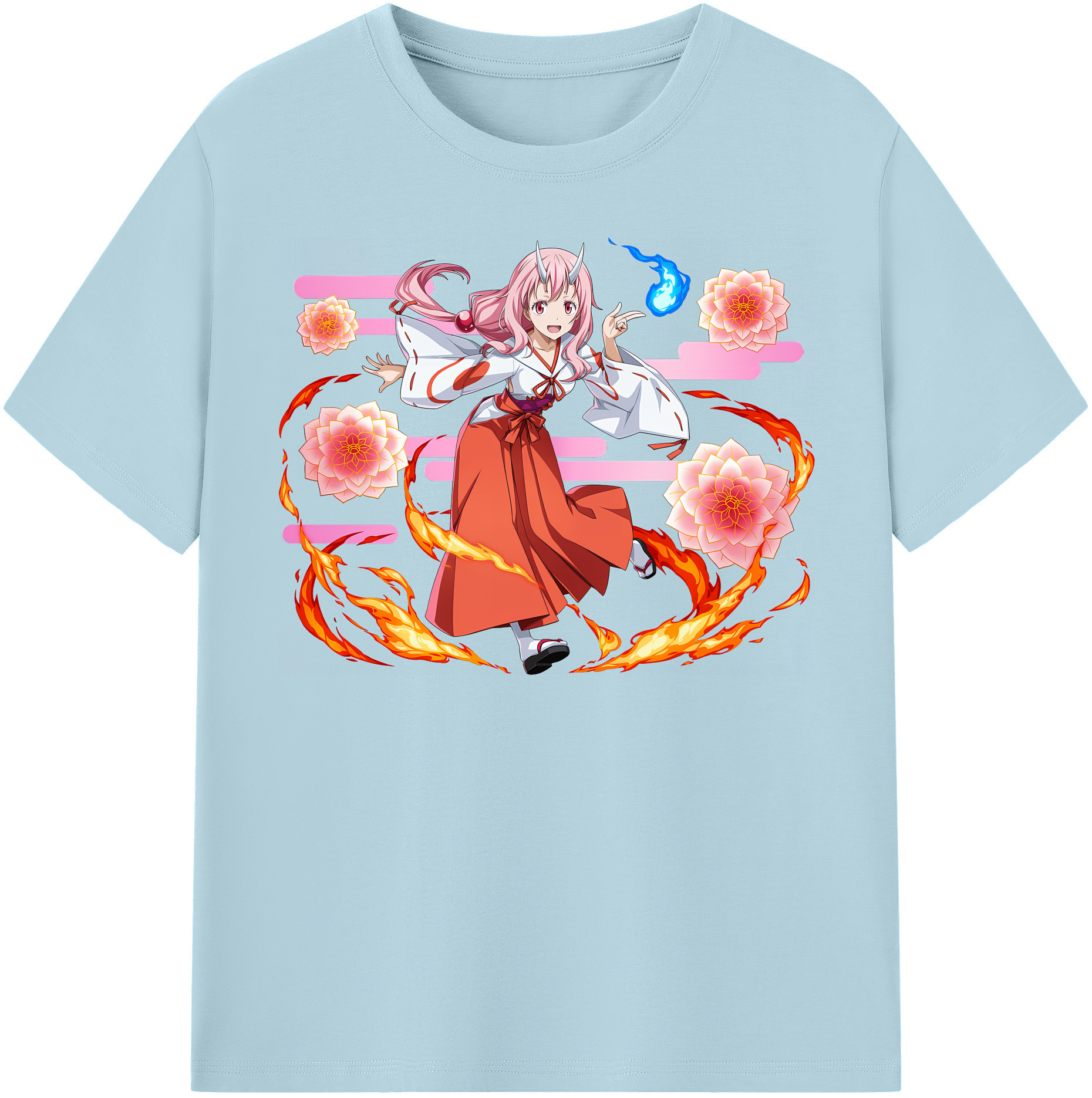 （画像用） 転スラ Regarding Reincarnated to Slime 綿100％半袖Tシャツ（フロントプリント）
